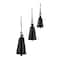 Black Metal Bohemian Decorative Cow Bell, Set of 3" 13", 10", 9"